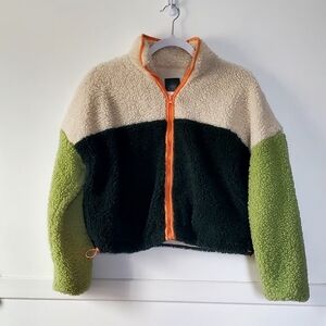 Wild fables Sherpa color block jacket size extra small